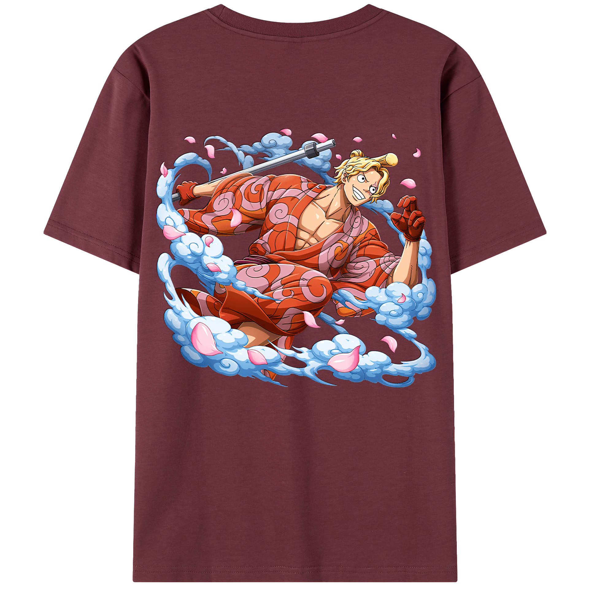 ワンピース サンジ ONE PIECE Sanji 綿100％半袖Tシャツ（背面プリント）